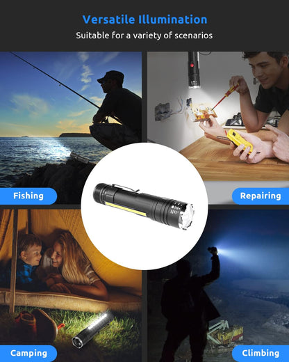 Rechargeable and Zoomable LED Powerful Torch Flashlight