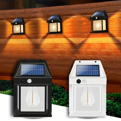 Solar tungsten wall lamp for outdoor and garden