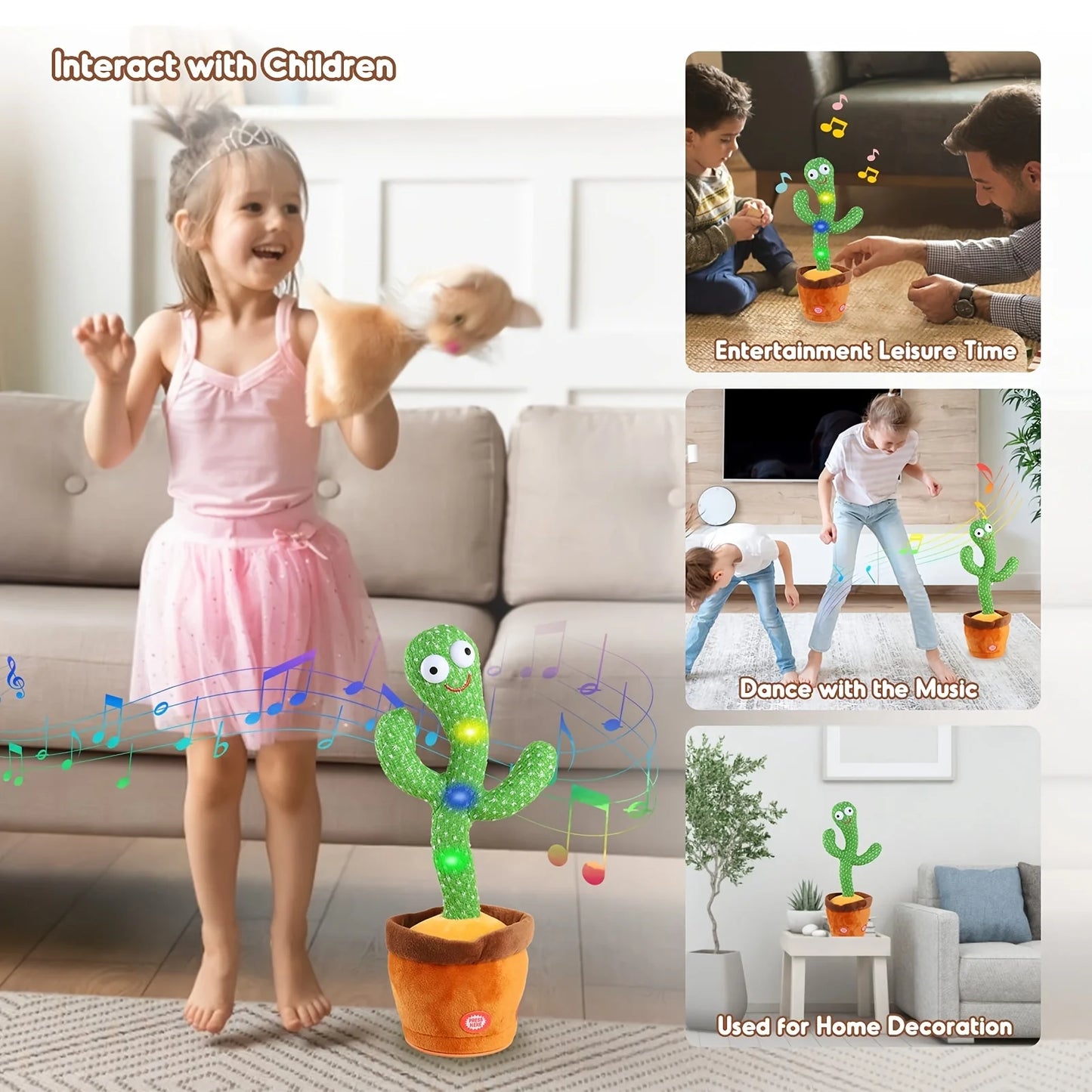 Dancing Cactus Electronic Plush Toys